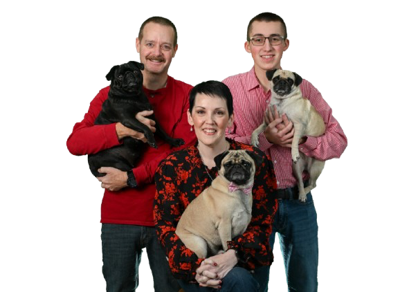 Family portrait in a park